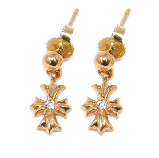 KLX-ES406603 single diamond cross stud earrings