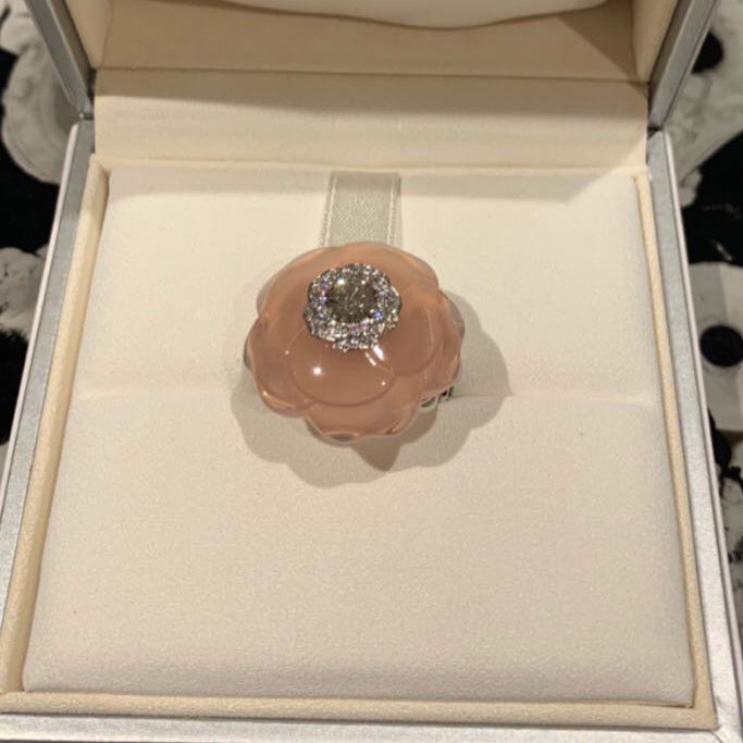 XNE-J51633 Ceramic Flower Pearl Flower Ring