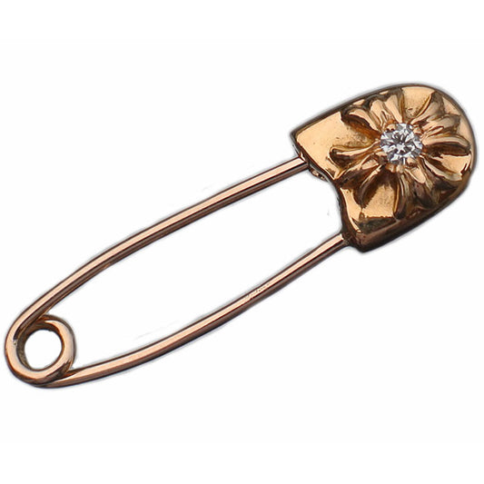 KLX-SP944291 28.9mm single diamond cross brooch