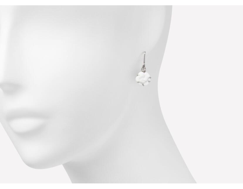 XNE-J2936 Ceramic Camellia Ear Hooks