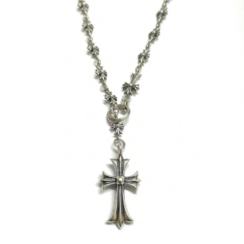 KLX-XL55297455 guest version light gold long cross necklace