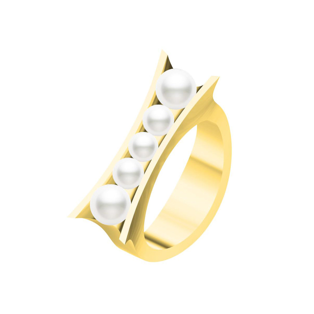 TSQ-028 U slot multi-pearl ring