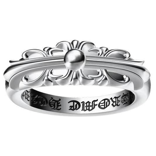 KLX-JZ70558106 light gold cross thatch ring 11#