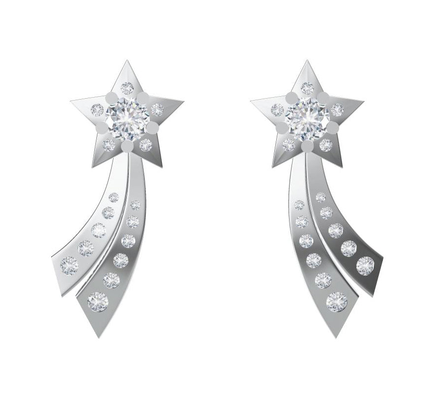XNE-J33408 star diamond earrings