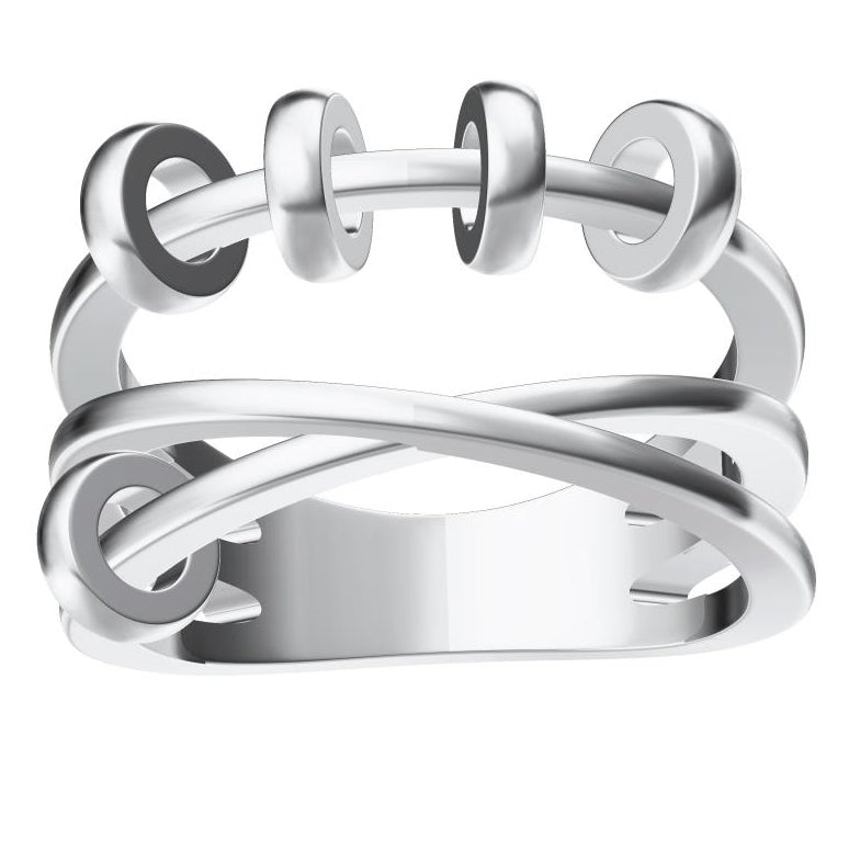 APM-3396201 Light Gold Ring Movable Cross Ring