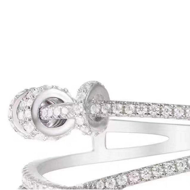 APM-7745186 movable cross diamond ring