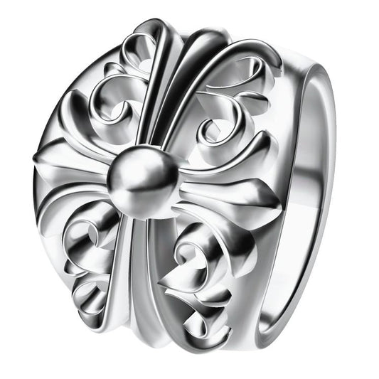 KLX-JZ20191720 light gold cross thatch ring 21.5#