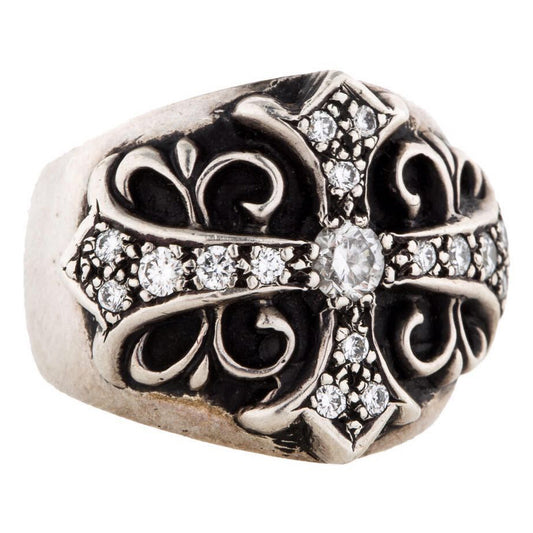 KLX-JZ48468322 cross diamond thatch ring 20.5#