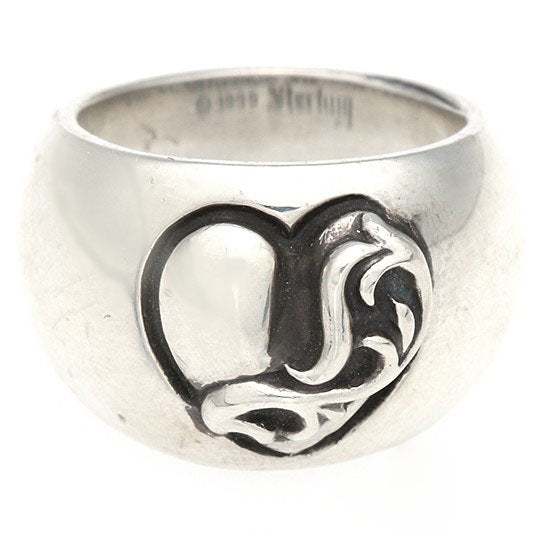KLX-JZ66744727 light gold heart-shaped wide straight arm ring 17.5#