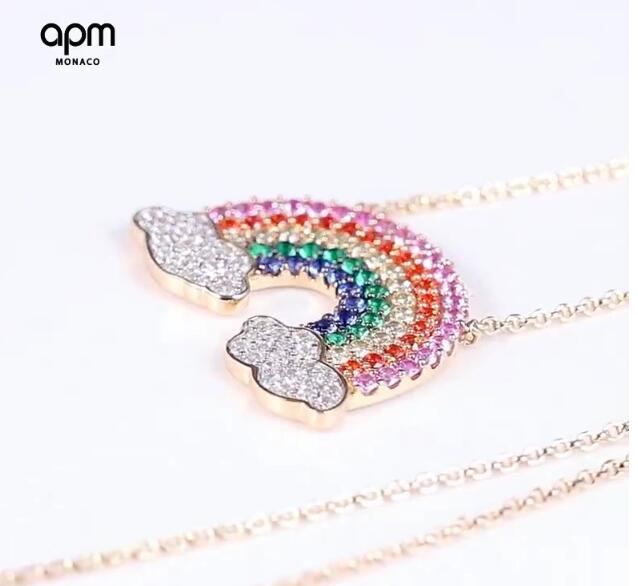 APM-AC4425MY rainbow bolt chain pendant