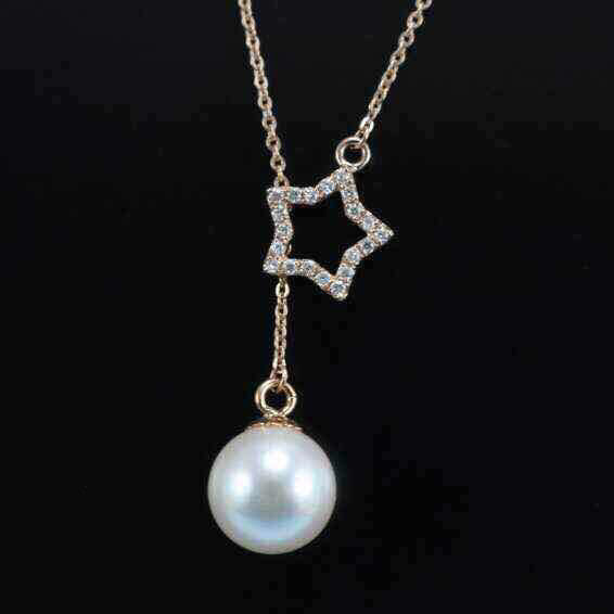 YMB-XL80807238 five-pointed star pearl pendant
