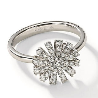 DMY-20072753 white diamond sunflower snowflake ring