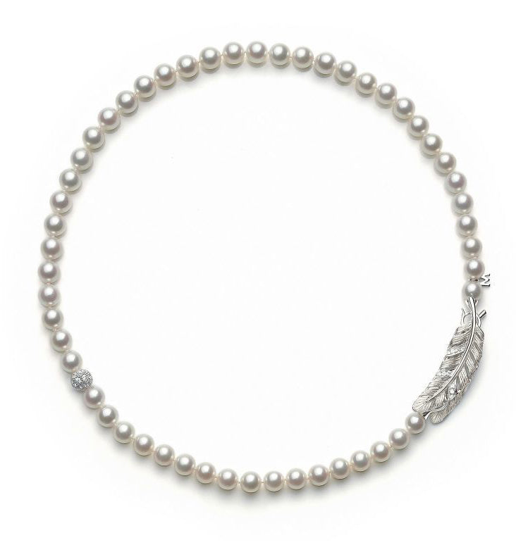 XNE-120 Feather Pearl Necklace