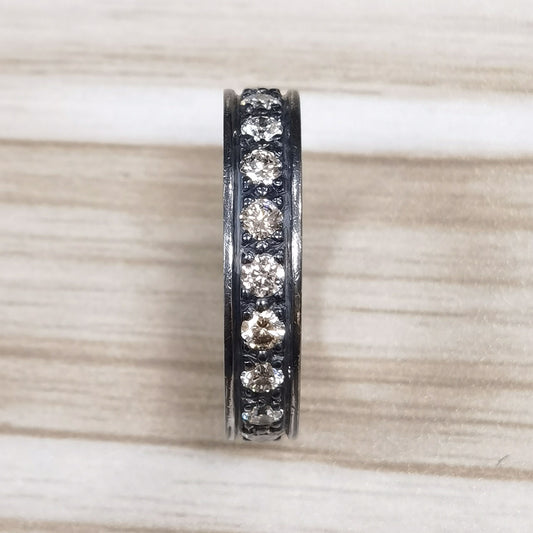 KLX-JZ55587205 guest version side letter diamond bar ring 11#