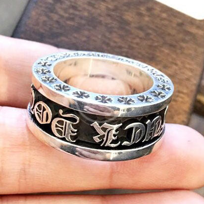 KLX-JZ73249898 light gold letter ring 18#