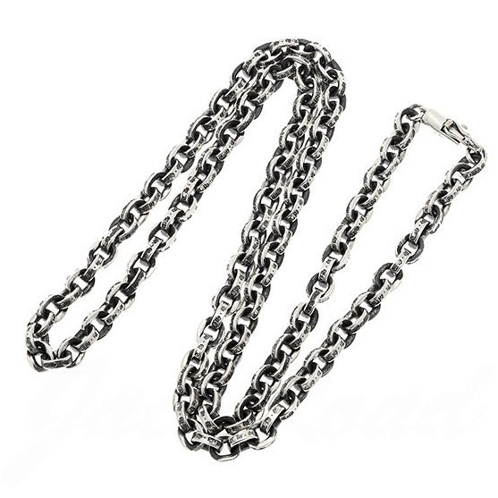 KLX-XL67774583 round flower + egg buckle + letter necklace 20 inches