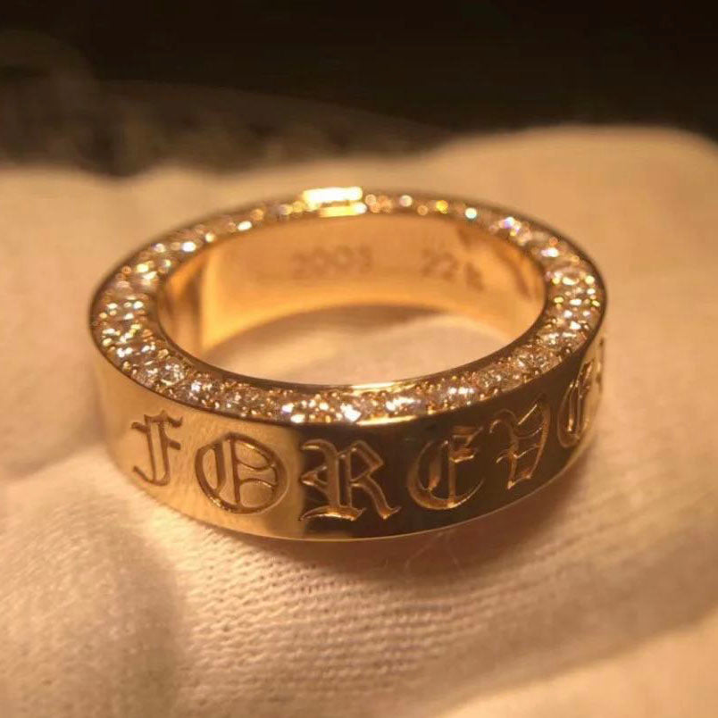 KLX-JZ27087820客版镶钻字母符咒戒指17#