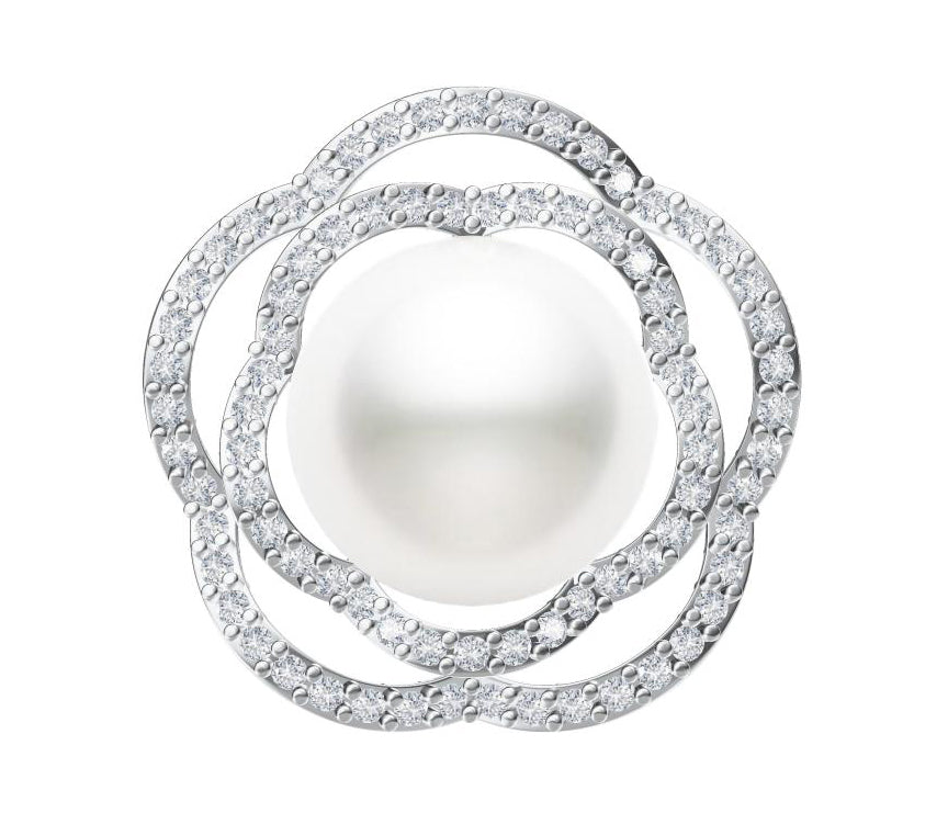XNE-J29603 Pearl Camellia Pendant