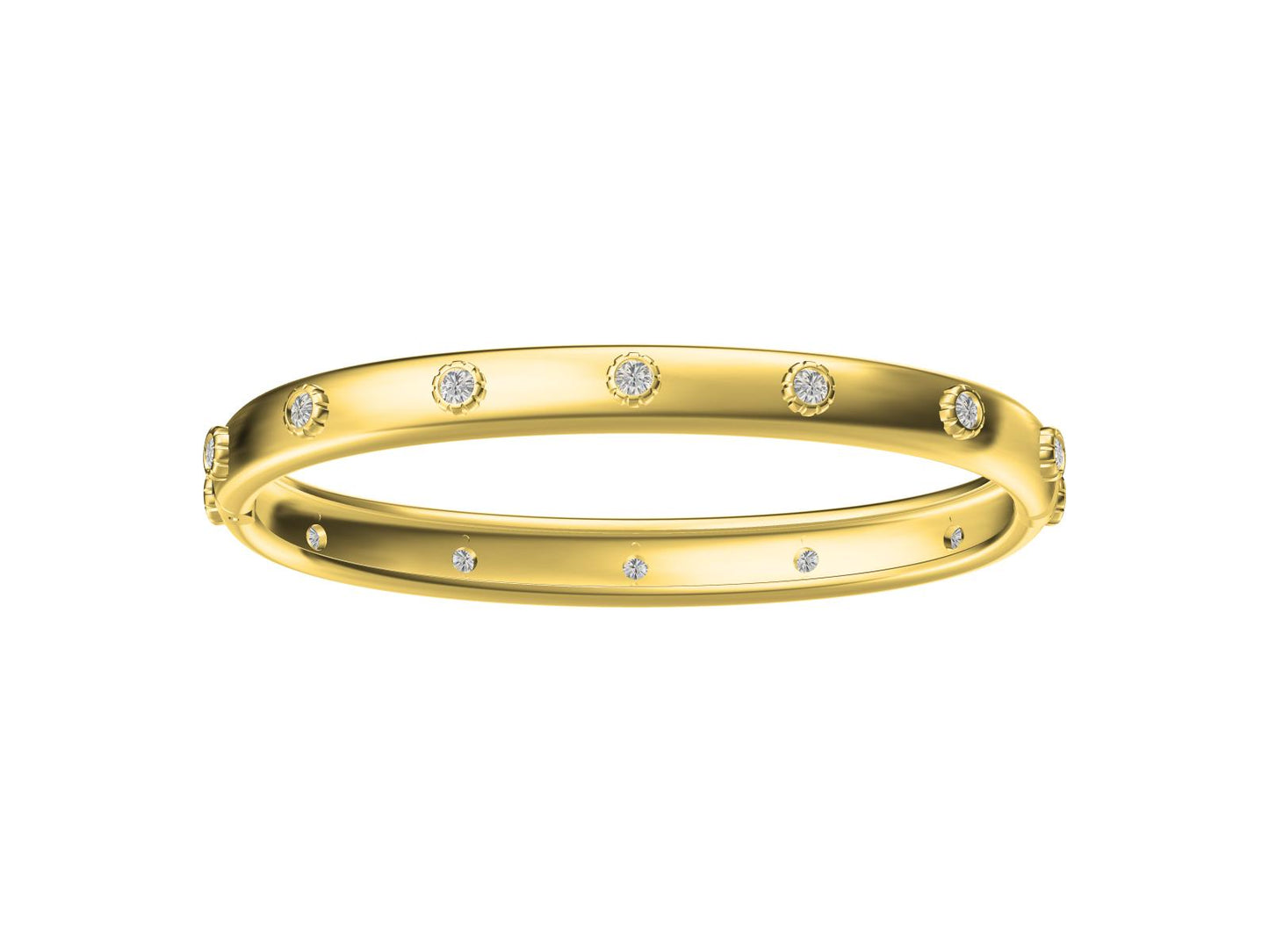 BQLT-SZ421969 7mm round wave bezel bracelet