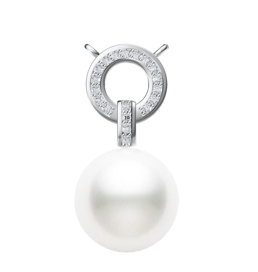 XNE-J20772 Ring Pearl Tie Chain Pendant