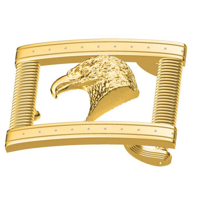 SDF-PDK22399986 square frame diamond eagle belt buckle