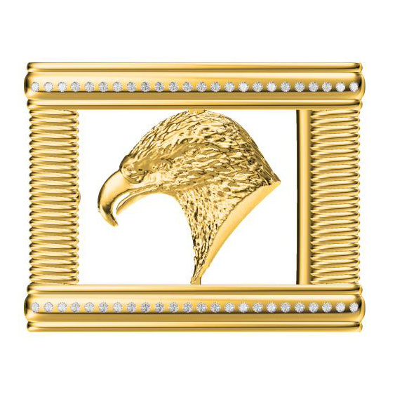 SDF-PDK22495434 square frame one row stone eagle belt buckle