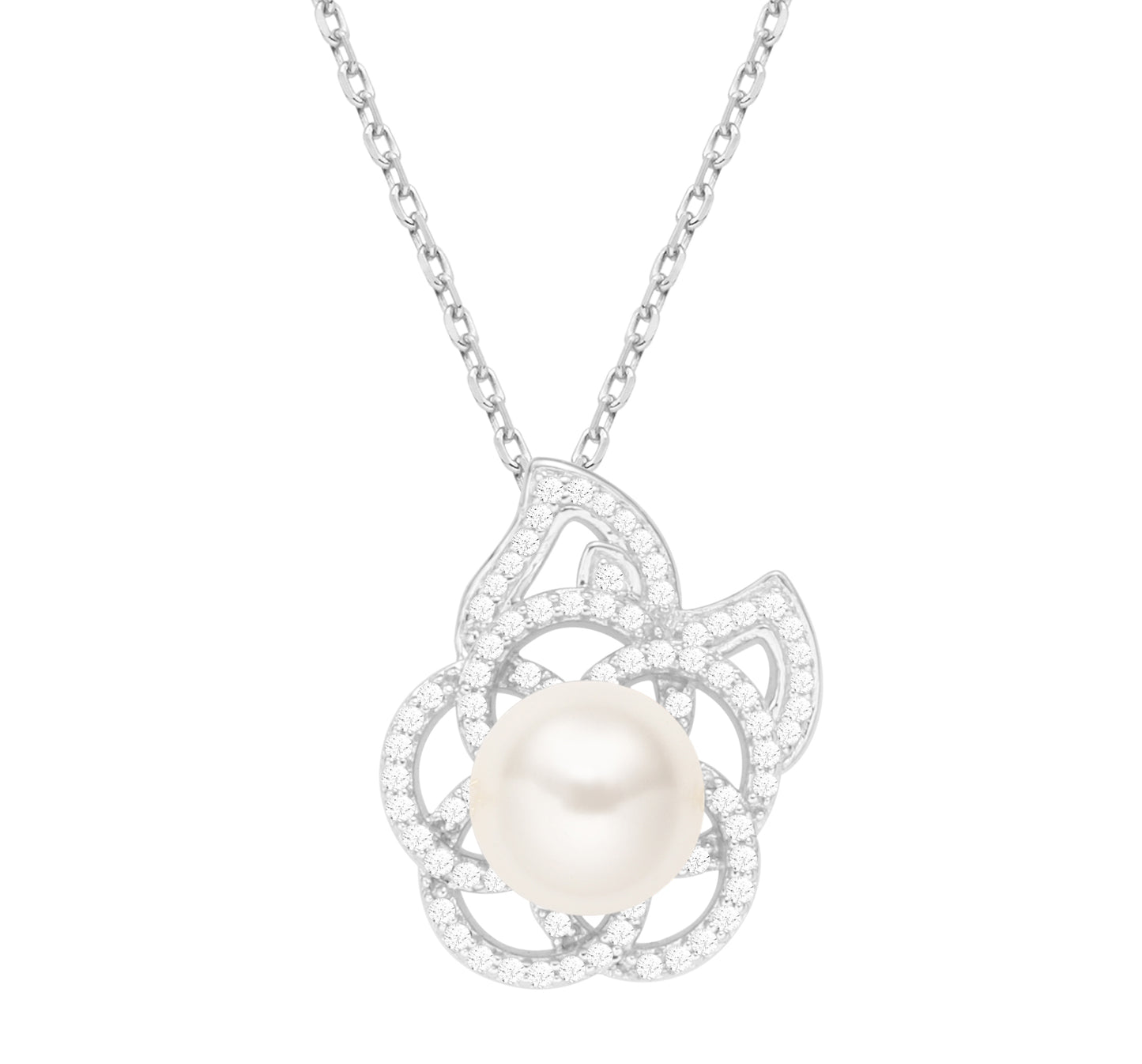XNE-J15692 Camellia Pearl Pendant