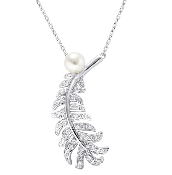 XNE-J10872 Feather Pearl Pendant