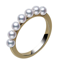 YMB-PR01426U multi-pearl straight arm ring