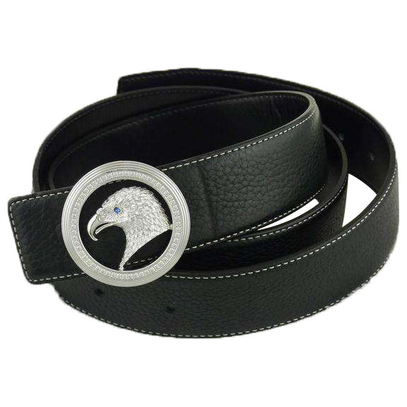 SDF-PDK50917451 round stone eagle head belt buckle