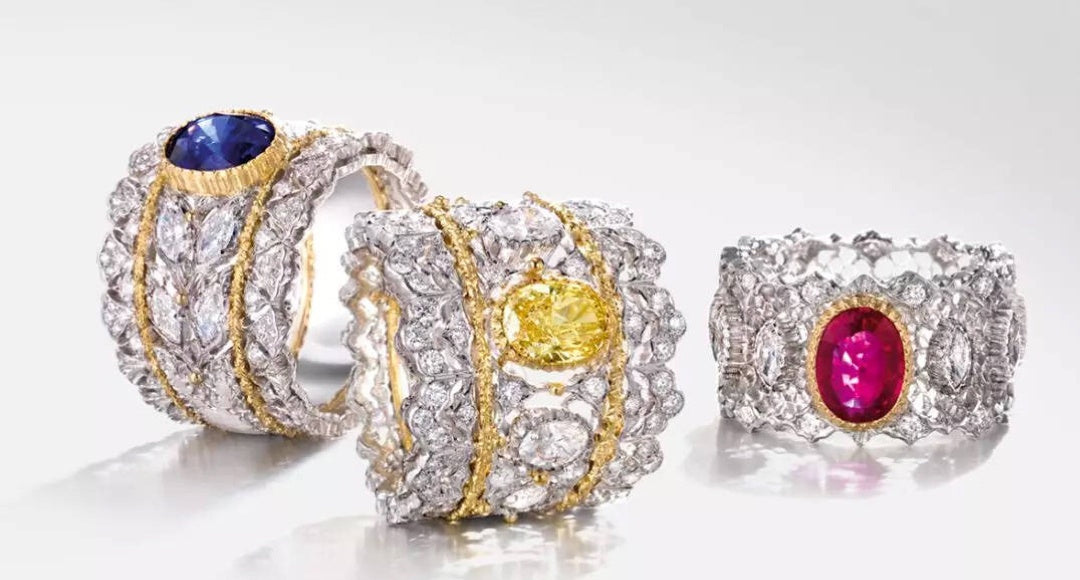 BQLT-JZ939953 Lace Honeycomb Colorful Ring