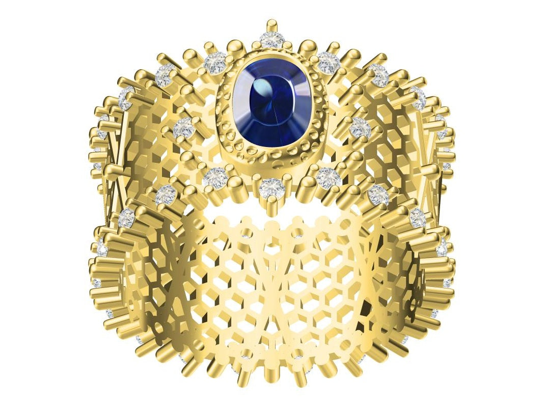 BQLT-JZ523846 lace colorful honeycomb wavy edge arm ring