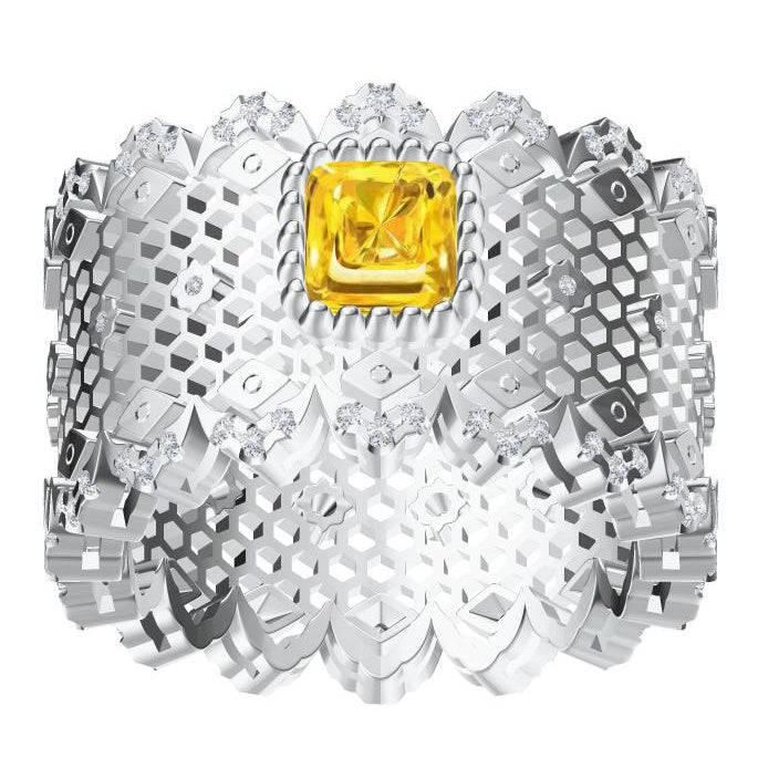 BQLT-JZ837496 13mm bezel lace honeycomb wavy edge arm ring