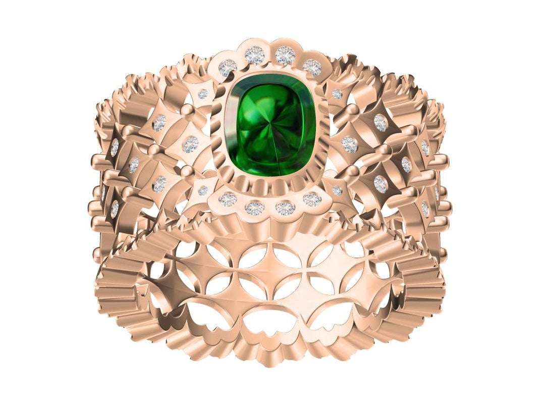 BQLT-JZ273093 12mm lace colorful treasure wavy edge arm ring