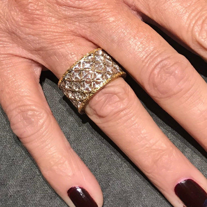 BQLT-JZ649565 14mm plaid line lace mixed ring