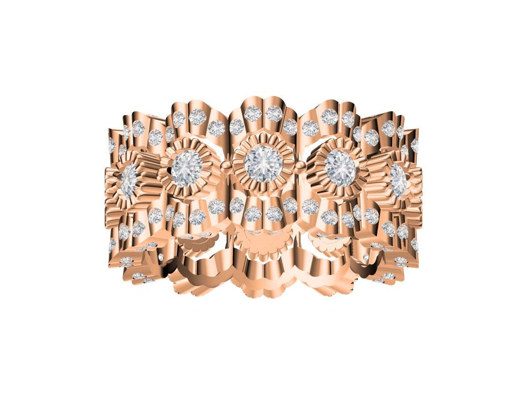 BQLT-MYR0401 9.6mm蕾丝混身水波边戒指