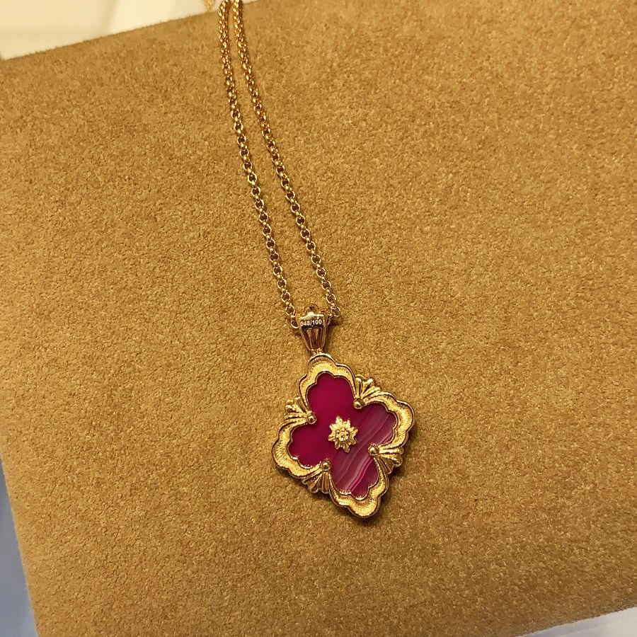 BQLT-XL816508 double-sided four-leaf clover pendant
