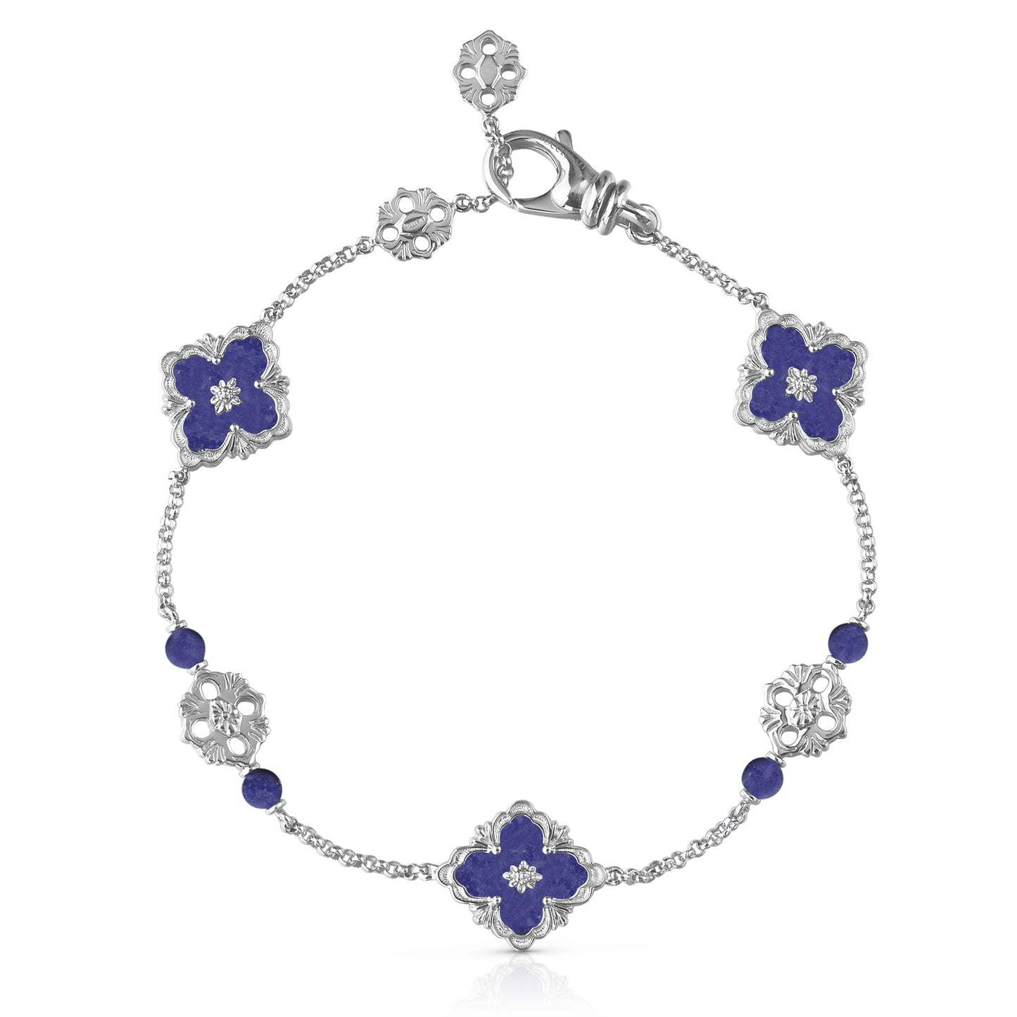 BQLT-SZ353804 agate version 3-flower ling-shaped flower European style four-leaf clover bracelet
