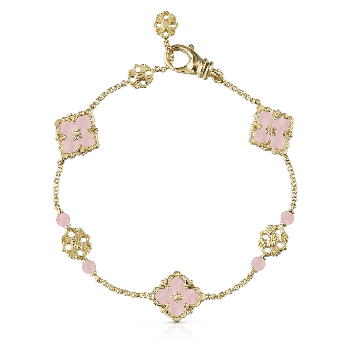 BQLT-SZ353804 agate version 3-flower ling-shaped flower European style four-leaf clover bracelet