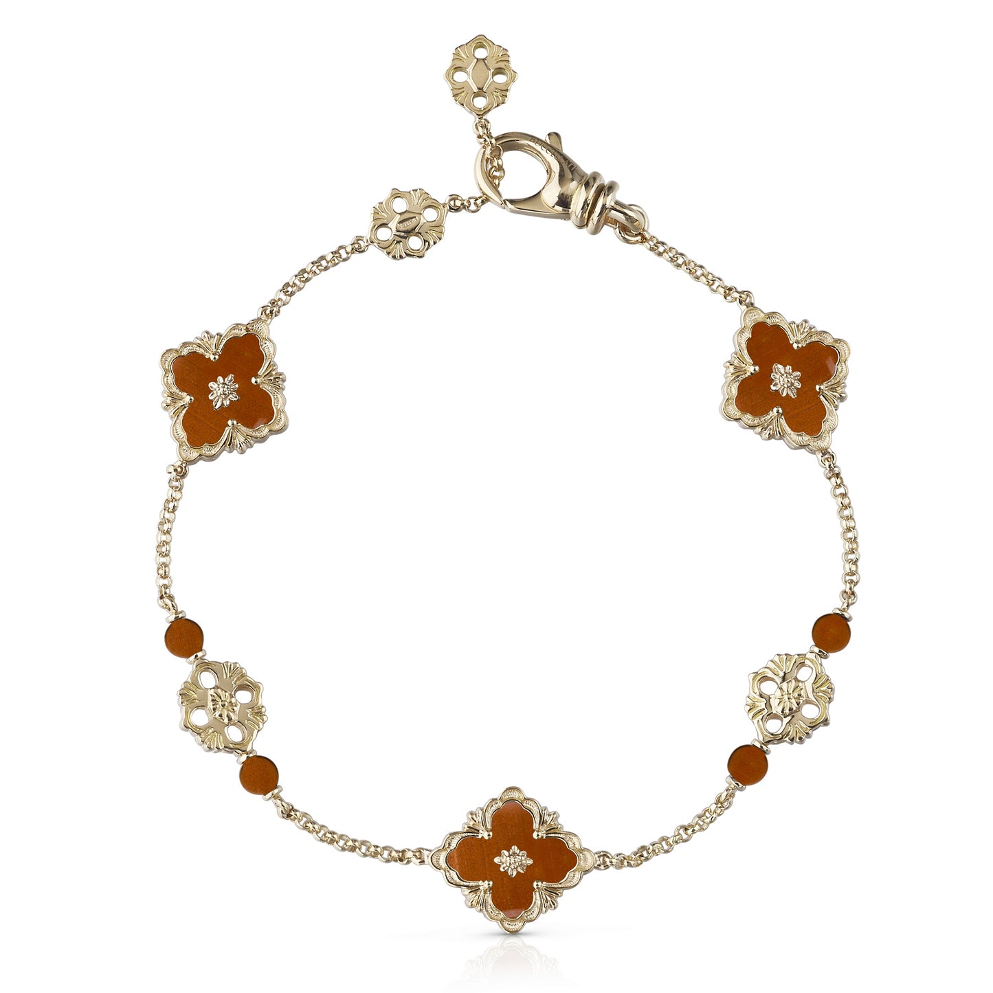 BQLT-SZ353804 agate version 3-flower ling-shaped flower European style four-leaf clover bracelet