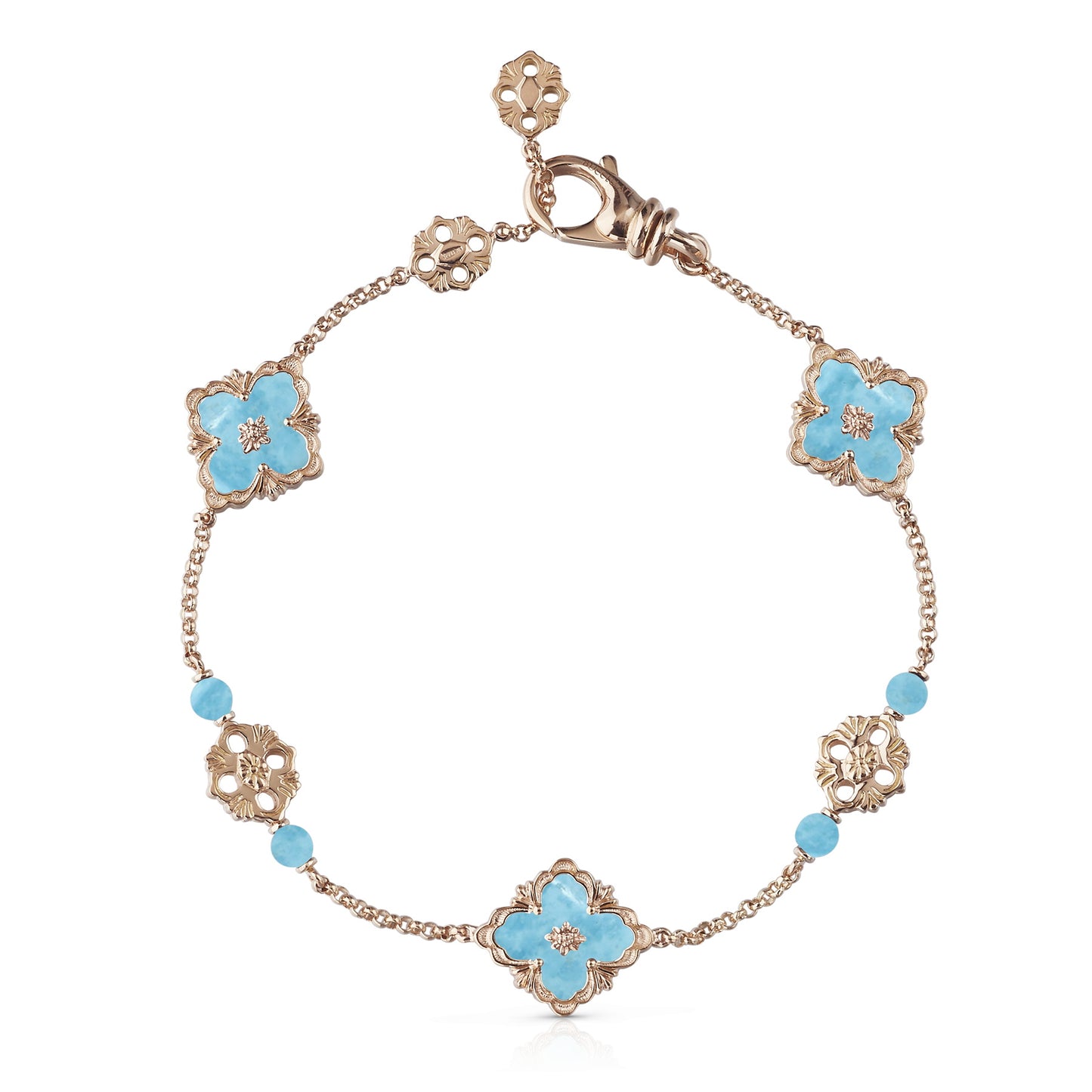 BQLT-SZ353804 agate version 3-flower ling-shaped flower European style four-leaf clover bracelet