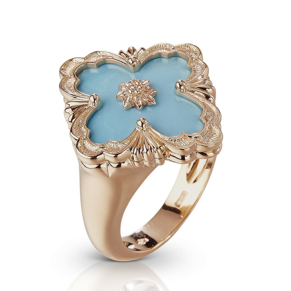 BQLT-JZ401344 ring, European four-leaf clover, large size, ling-shaped flower