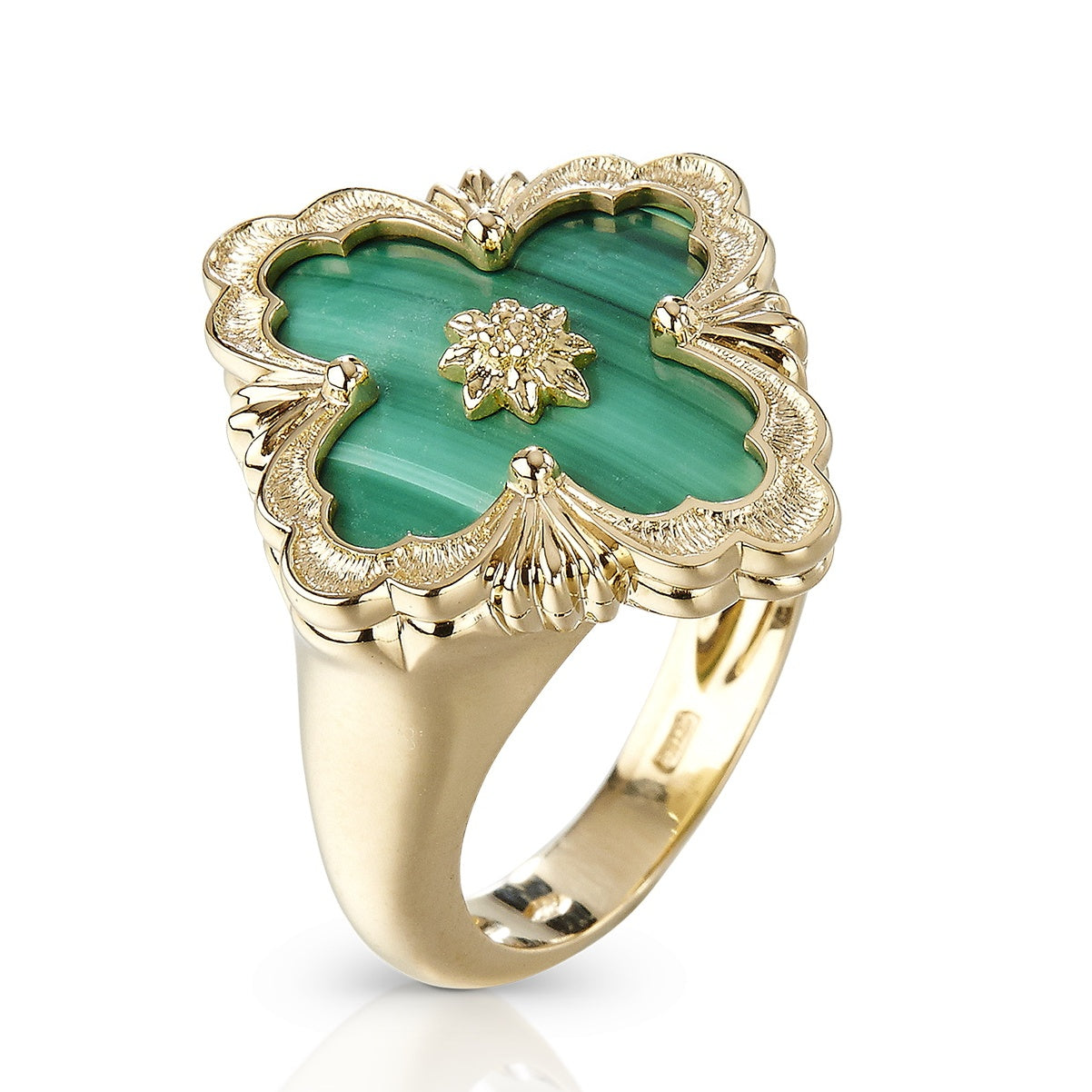 BQLT-JZ401344 ring, European four-leaf clover, large size, ling-shaped flower
