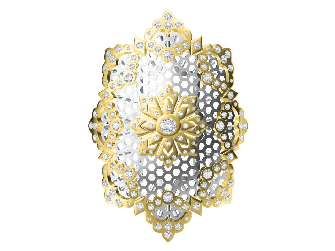 BQLT-JZ671436 water wave edge, honeycomb ring