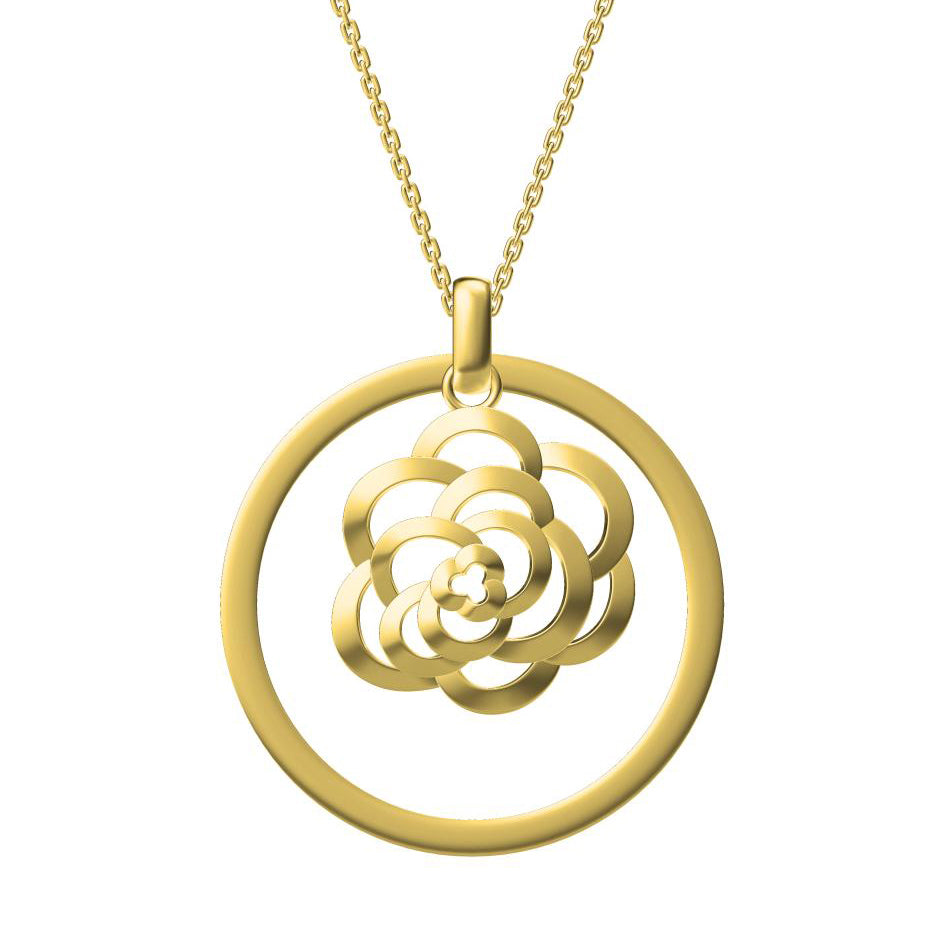 XNE-J53967 Camellia Pendant