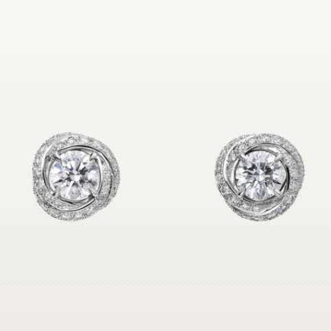 KDY-N8515013-three-ring, single-row diamond center diamond earrings