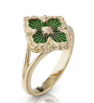 BQLT-JZ186367 version-European four-leaf clover enamel ring