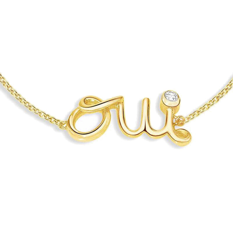 DA-JOUI95004 letter bracelet single diamond