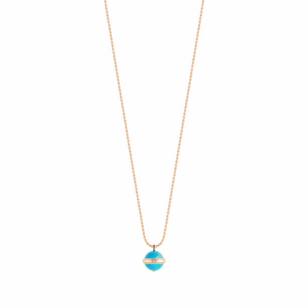 BJ-G33PA500 single diamond rotating necklace