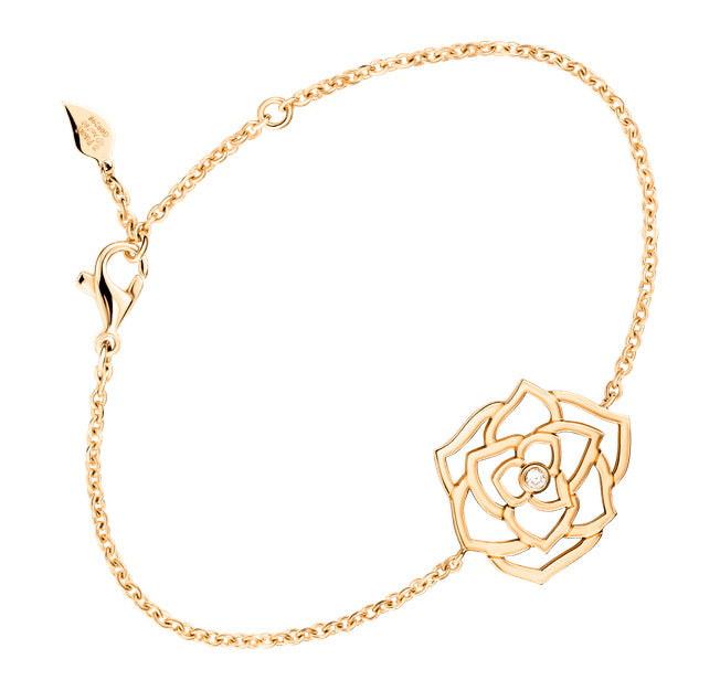 BJ-G36U3200 single diamond ribbon rose bracelet large size